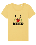 Oh Deer Tricou mânecă scurtă guler larg fitted Damă Expresser