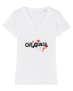 Original Girl Tricou mânecă scurtă guler V Damă Evoker
