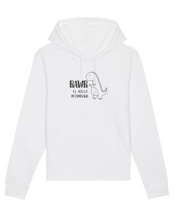 Rawr Is Hello In Dinosaur White