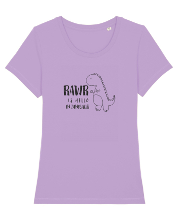 Rawr Is Hello In Dinosaur Lavender Dawn