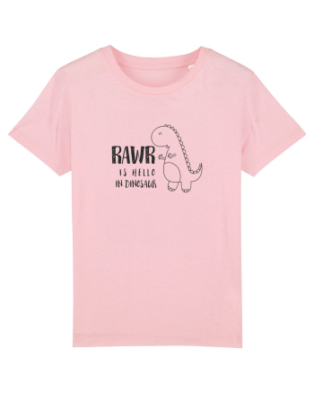 Rawr Is Hello In Dinosaur Cotton Pink