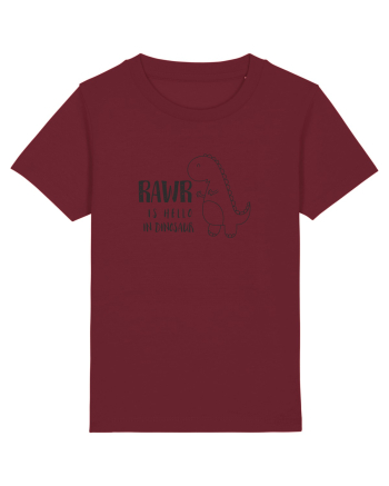 Rawr Is Hello In Dinosaur Burgundy