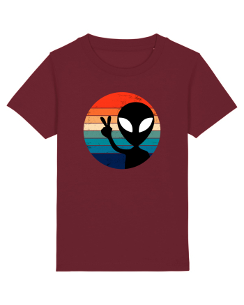 Retro Alien Burgundy