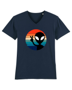 Retro Alien Tricou mânecă scurtă guler V Bărbat Presenter