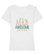 I've Got Awesome Moves Tricou mânecă scurtă guler larg fitted Damă Expresser