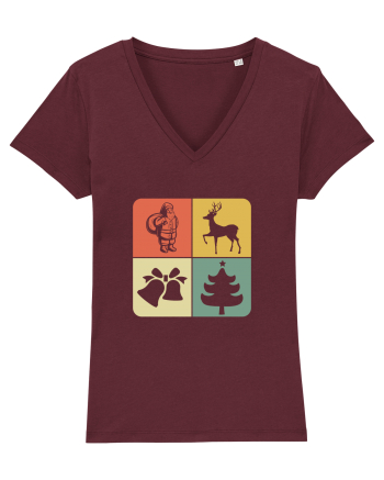 Retro Christmas Burgundy