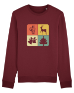 Retro Christmas Bluză mânecă lungă Unisex Rise