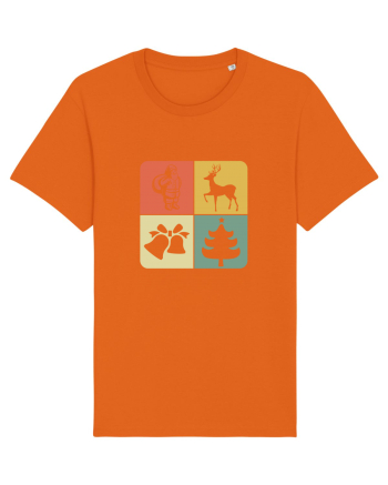 Retro Christmas Bright Orange