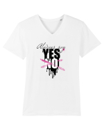 Always Say Yes Tricou mânecă scurtă guler V Bărbat Presenter