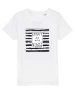 Stripes Go With Everything Tricou mânecă scurtă  Copii Mini Creator