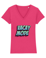 Vacay Mode Tricou mânecă scurtă guler V Damă Evoker