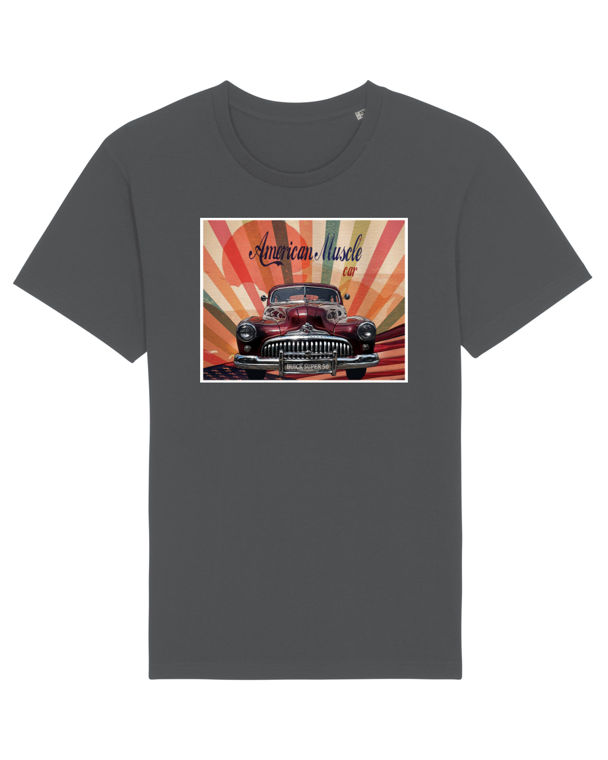 Tricou mânecă scurtă Unisex Rocker Anthracite