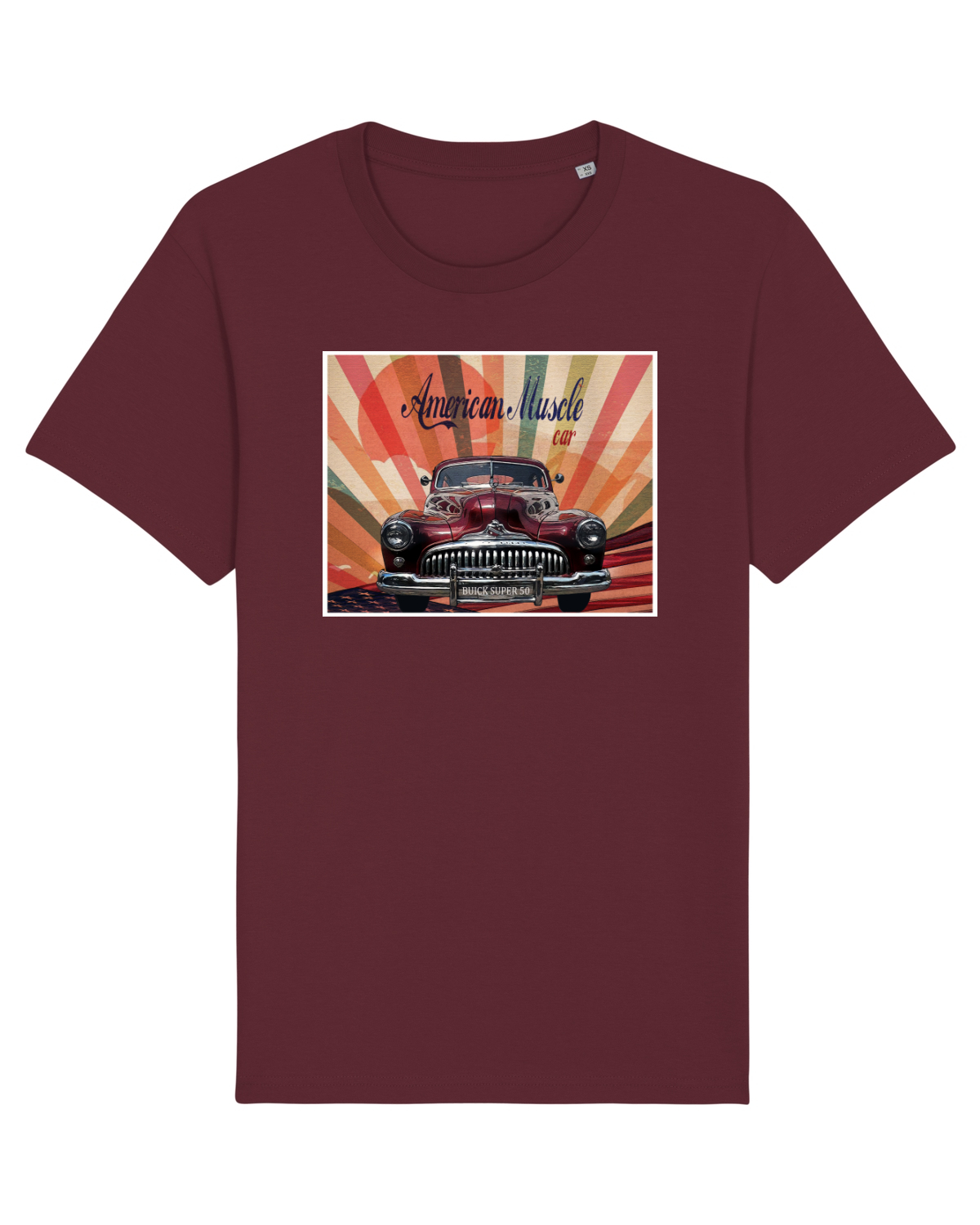 Tricou mânecă scurtă Unisex Rocker Burgundy