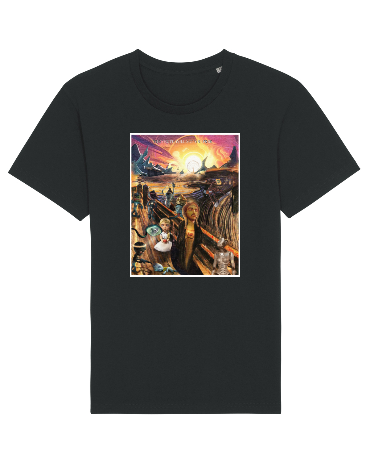 Tricou mânecă scurtă Unisex Rocker Black