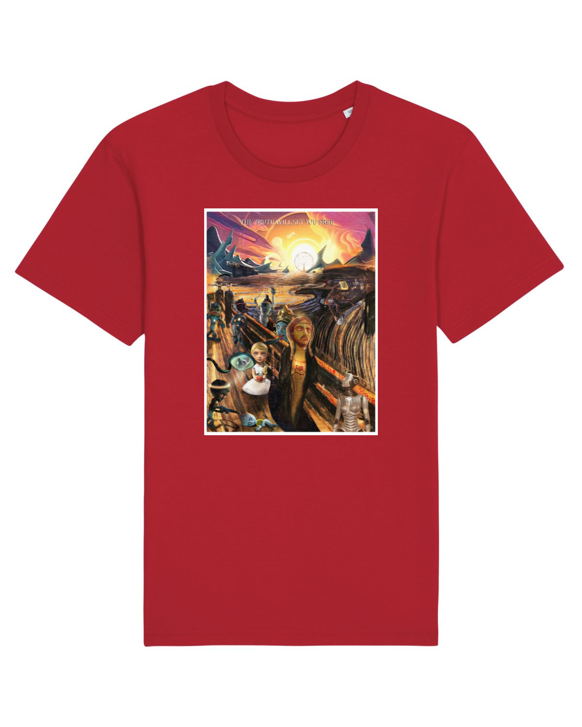 Tricou mânecă scurtă Unisex Rocker Red