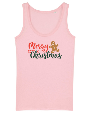 Merry Christmas Gingerbread Cotton Pink