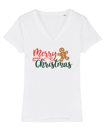Merry Christmas Gingerbread White