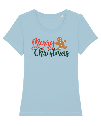 Merry Christmas Gingerbread Sky Blue