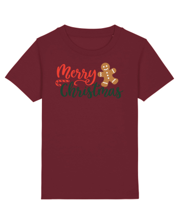 Merry Christmas Gingerbread Burgundy