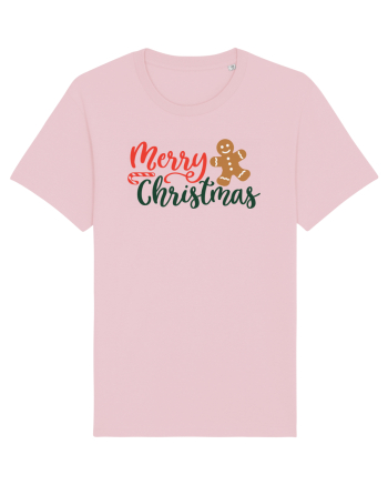 Merry Christmas Gingerbread Cotton Pink