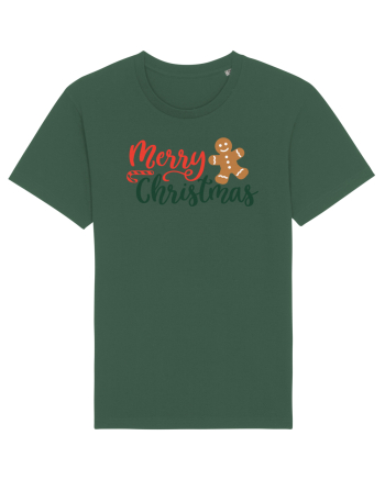 Merry Christmas Gingerbread Bottle Green