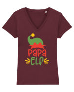 Papa Elf Tricou mânecă scurtă guler V Damă Evoker