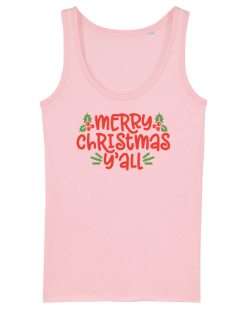 Merry Christmas Yall Cotton Pink