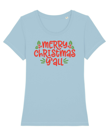 Merry Christmas Yall Sky Blue