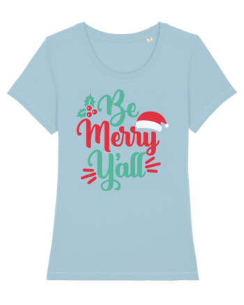 Be Merry Yall Sky Blue