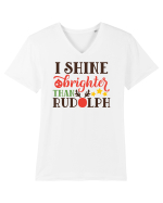 I shine Brighter than Rudolf Tricou mânecă scurtă guler V Bărbat Presenter