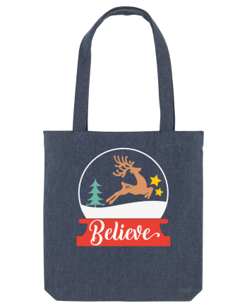 Believe Reindeer Midnight Blue