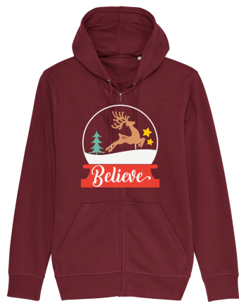 Believe Reindeer Burgundy