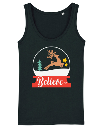 Believe Reindeer Black