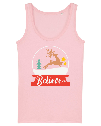 Believe Reindeer Cotton Pink