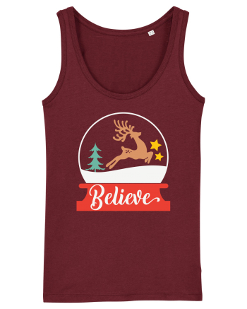Believe Reindeer Burgundy