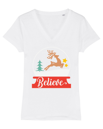 Believe Reindeer White