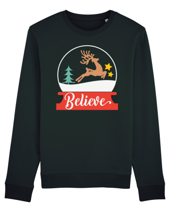 Believe Reindeer Black