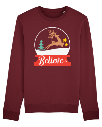 Believe Reindeer Burgundy