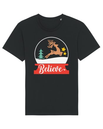 Believe Reindeer Black