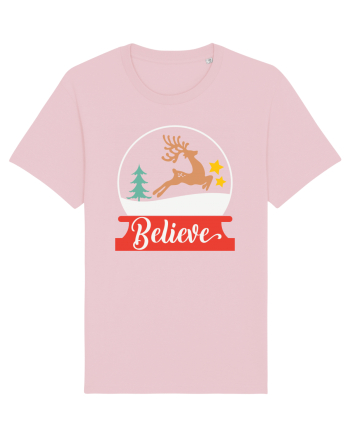 Believe Reindeer Cotton Pink