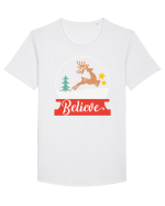 Believe Reindeer Tricou mânecă scurtă guler larg Bărbat Skater