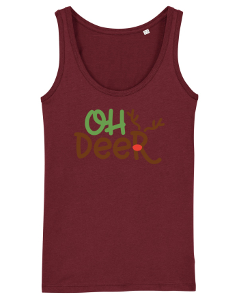 Oh Deer Xmas Burgundy