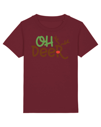 Oh Deer Xmas Burgundy