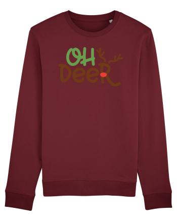 Oh Deer Xmas Burgundy