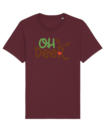 Oh Deer Xmas Burgundy