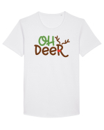 Oh Deer Xmas Tricou mânecă scurtă guler larg Bărbat Skater