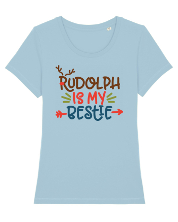 Rudolph is My Bestie Sky Blue