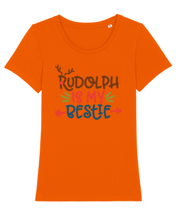 Rudolph is My Bestie Bright Orange