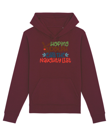 Hoping Rudolph Eats the Naughty List Burgundy