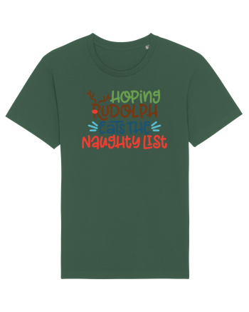 Hoping Rudolph Eats the Naughty List Bottle Green